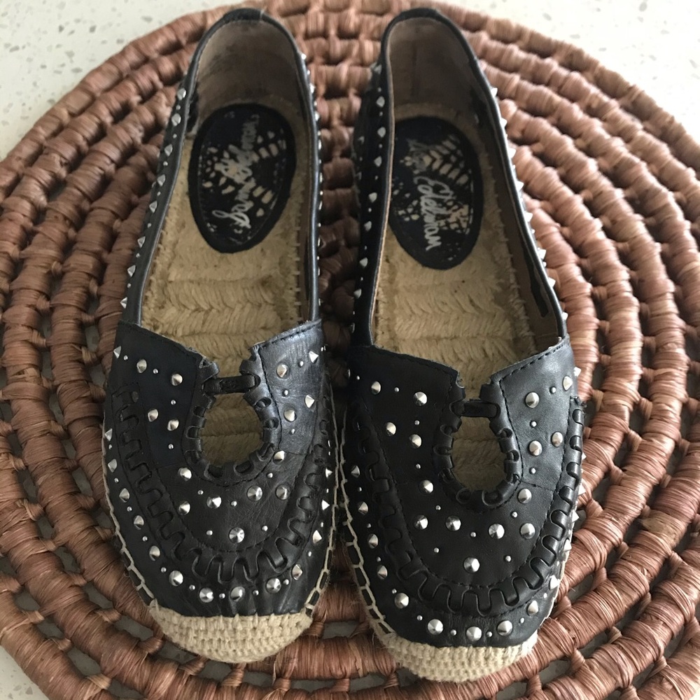 Sam Edelman black stud espadrilles 6.5
